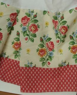 Laura Ashley Vintage Twin Bedskirt Floral Top Owen Bottom Fleur De Lis 