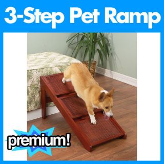 PREMIUM DOG RAMP STAIRS PET CAT FOLDING 3 STEP DESIGNER