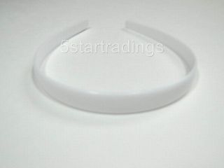 10pc 1/2 Wide Plastic Headbands White Color No Teeth Wholesale Lot 