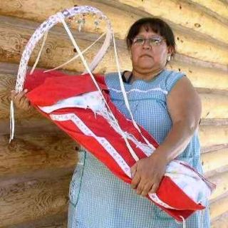 native american cradle board in Native American US