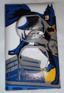 Batman Super Hero OUTLET Switchplate light switch made with Pottery 