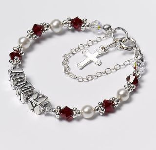   First 1st Christmas Gift Any Name Bracelet Birthstone choice