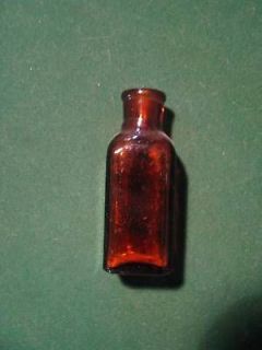 Miniature Owens Illinois Brown Glass Medicine Bottle