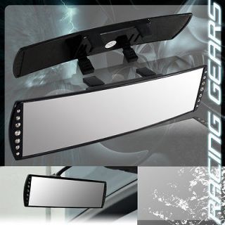   JDM 300MM Wide Convex Clip On Panoramic Crystal Rear View Mirrors