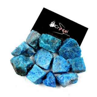   Rough Blue Apatite Stones Large 1 Crystals Wholesale Pound w/ Pouch