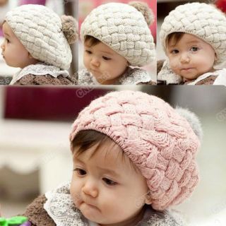 New Cute Winter Knit Crochet Beanie Hat For Baby Kids Girls Boys Gift 