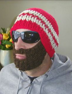 Beard Hat Beanie Men Outdoor Sportswear Winter Wool Crochet