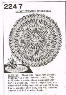   Order Design 546 Crocheted Tablecloth/Cen​terpiece Pineapple Pattern
