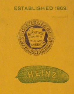 HEINZ CO SALES REC, PKLS, 3 # CROCKS APPL BUTTR 1900