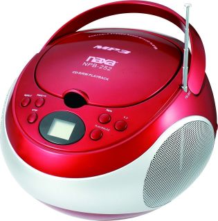 New Naxa Portable /CD Player with AM/FM Stereo Radio Red