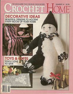 Crochet PATTERNS Magazine Book Afghans Clown Toys Doll Runner Doilies 