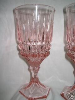 Fostoria crystal HERITAGE Water Goblets PINK glasses