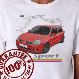 Renault Clio Sport Rally Racing T shirt XS 3XL #493