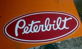 PETERBILT TRUCKS metal sign with emblem