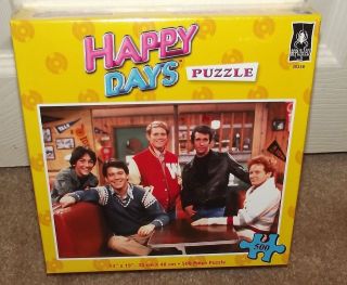 2008 Happy Days Puzzle Chachi Potsie Richie Fonz Ralph at Table in 