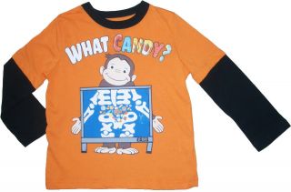 DEFECTS) NEW CURIOUS GEORGE Monkey *WHAT CANDY* Tee T shirt Size 3T 