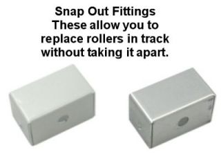 Pack Snap Out Fitting for Hospital Cubicle Curtain Track System