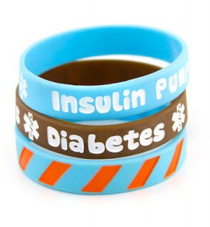 Kids Rubber Medical ID Bracelets 3 Pack   Diabetes   Diabetes Type 1