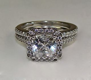 cushion cut diamond wedding rings