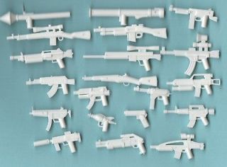 LEGO GUNS WHITE WEAPONS CUSTOM 20 PIECES FOR MINIFIG COD WW2