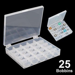   *3cm Bobbin Box Organizers Translucent 25 holds sewing machine Singer