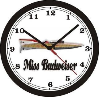 1966 MISS BUDWEISER HYDROPLANE WALL CLOCK NEW