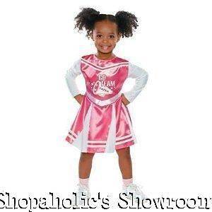   Pink Uniform Cheer Go Team Costume Girls 12 18 24 M 2T 3T Halloween