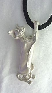   Cat Sterling .925 Custom Sphinx Pendant Necklace by Fazios Cat Jewelry