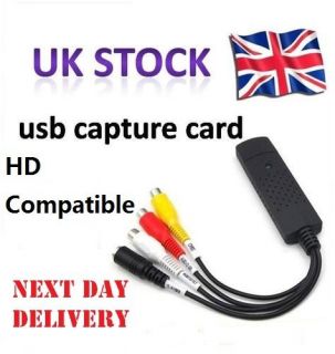 USB 2.0 Video Grabber Card DVD TV HD Capture UK Stock Fit For Windows 