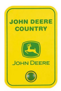 JOHN DEERE COUNTRY SINGLE WALL PEG ROBE HOOK SIGN