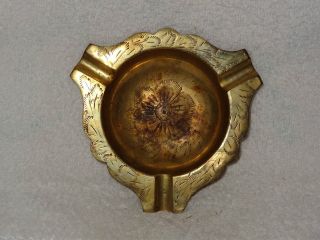 Decorative 3 Sided Brass Ashtray  Made in India