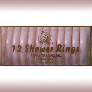 12 Piece Plastic Shower Curtain Rings/Hooks 10 Colors 