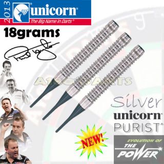   UNICORN PHIL TAYLOR PURIST PHASE 3 SCALLOPED SILVER SOFT TIP DARTS 90%