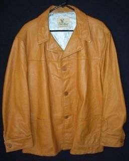 VINTAGE DEERSKIN JACKET DEER WEAR 3/4 LENGTH PEANUT BRITTLE COLOR SZ 