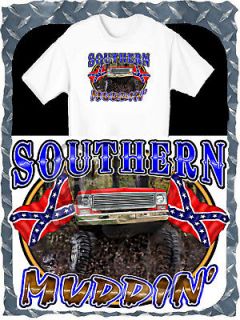 CHEVROLET LIFTED 4X4 TRUCK SOUTHERN MUDDIN BOGGING PRINTED T SHIRT 