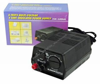   QUALITY COMPACT LINEAR DC POWER SUPPLY 3/4.5/6/7.5/9/​12 V @ 2 AMPS