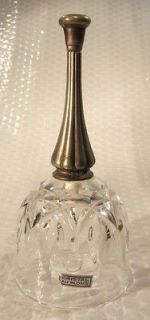 Cristal Au Plomb Dinner Bell   Cut Glass & Metal Handle