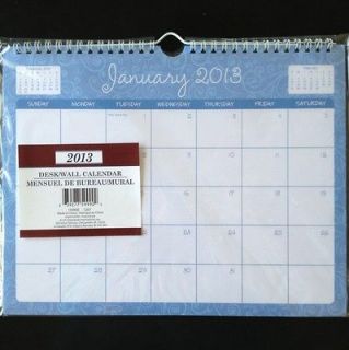 2013 Spiral Wall/Desk Pad Scheduling Monthly Calendar,plann​er 