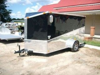6x12 V Nose single motorcycle trailer Enclosed Cargo slant screwless 