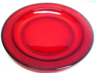 ARCOROC FRANCE RUBY RED 7 1/2 SALAD PLATE+3 MORE