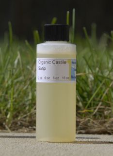 Pure Organic liquid castile soap 4 oz 8 oz 16 oz