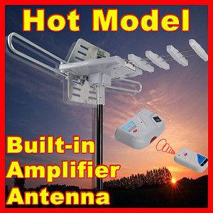 Amplified Digital Outdoor 120 Miles Antenna Remote VHF UHF HDTV HD 