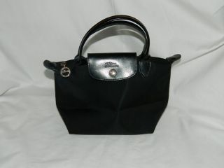 Longchamp Small Black Modele Depose Handbag
