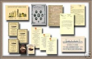 35 Items of Historic Titanic Memorabilia 24 Hrs Only