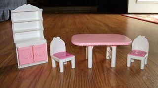   Doll House / Dining Room set/ China Cabinet/ Hutch Table & 2 Chairs
