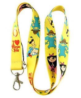 New Disney Youth/Child Neck/Pin Lanyard *Phineas & Ferb* Free 