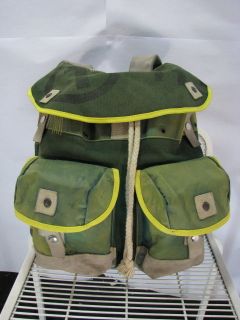 VTG Diesel Recycled Canvas Backpack Rucksack Bag Green