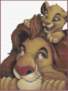 Lion King Simba & Mufasa *1 Cross Stitch Kit
