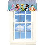 Disney FAIRIES Tinkerbell Window VALANCE Curtain Panel 4 Girls Room 