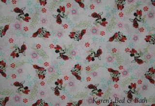 Minnie Mouse Pink Floral Curtain Valance Sewn from Disney Fabric NEW